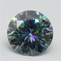 $2000  Greenish Blue Moissanite (A Diamond Alterna