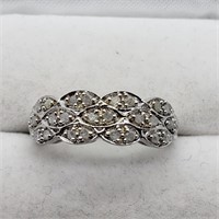 $771 Silver Diamond(0.38ct) Ring