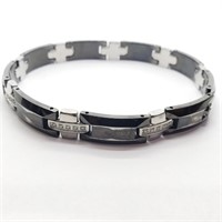$690  Diamond(G, SI, 0.40ct) Rugged Men'S Bracelet