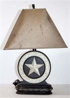 Cast Resin Table Lamp with Texas Theme