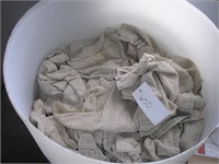 BARREL OF USED CLEAN TOWLES