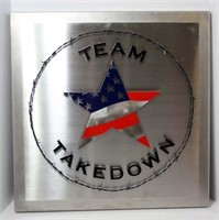 Team Takedown Sign on Brushed
