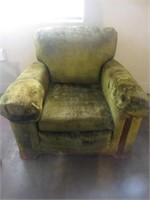 Green Velvet Fabric Living Room Chair