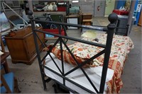 Electric adjustable twin bed with iron frame