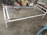 White Metal Twin Bed Frame