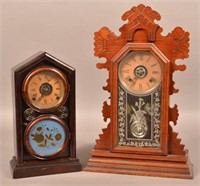 Two Antique Shelf Clocks.