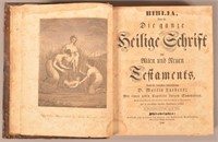 1829 Philadelphia Bible with Fraktur Bookplate.