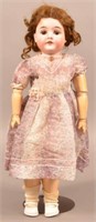 Antique German Bisque Head Girl Doll.