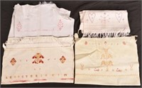 Four PA 19th Century Needlework Show Towels.