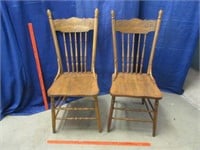 pair of nice antique kitchen chairs