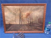 antique oil painting dated "sept. 23, 1889"
