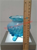Blue Glass opalescent bud vase Bowl
