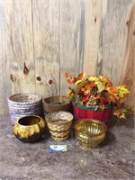 Lot of Flower Pots and Fall Flowers