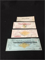 Old checks 1835, 1864, 1880, 1901 - See Photos