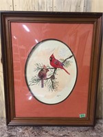 Cardinal Painting by local artist - 20 X 23