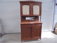 Antique Buffet with Marble Top    (500)