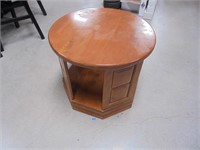 Wooden Round End Table