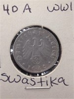 1940-A German Coin with Swastika