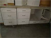 4 White Lower Cabinets W1A