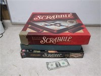 Lot of 3 Scrabble Deluxe Games - Parts/Pieces