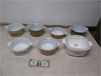 Lot of Patterned Small Pyrex & Corning Ware