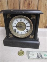 Ornate Vintage Mantle Clock w/ Pendulum -