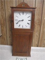 Vintage Wooden Wall Clock - 28" Height - Untested