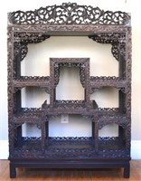 CHINESE CARVED WOOD DISPLAY STAND