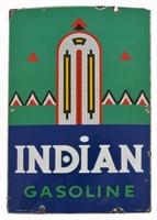 Indian Gasoline Porcelain Pump Sign