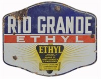 Rio Grande Ethyl Porcelain Sign