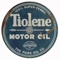 Tiolene Motor Oil D/S Porcelain Sign