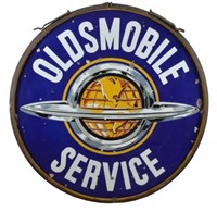 Oldsmobile Service D/S Porcelain Sign
