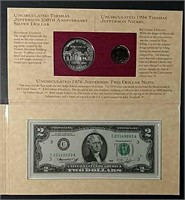 Thomas Jefferson Coinage & Currency set