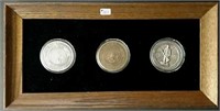 Framed set of 3 North Dakota Centennial Coins