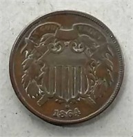 1864 Two-Cent Piece  VF