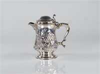 Victorian English silver water jug