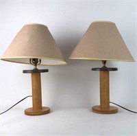 Pair of industrial spindle lamps