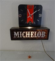 Michelob Light Clock Sign