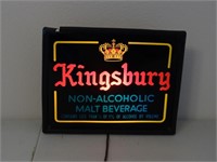 Kingsbury Non Alcoholic Malt Beverage Lighted Sign