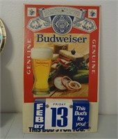 Budweiser 1987 Calendar Display