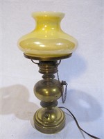 Small heavy brass lamp