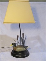 Duck/cattails lamp