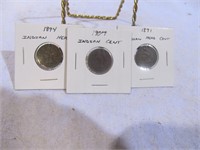 1891, 1894, 1907 Indian Head Cents