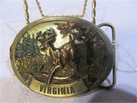 Virginia Deer Hunting belt buckle