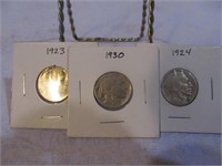 1923, 1924, 1930 Buffalo Nickels