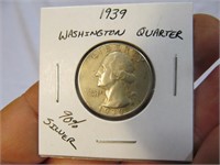 1939 Silver Washington Quarter