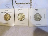 1934, 1935, 1936 Buffalo Nickels