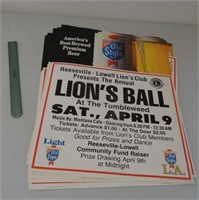 Reeseville/Lowell Lion's Ball Posters