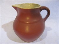 Pottery pitcher, 2 hairline cracks as shown