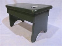 Green painted wood step stool
